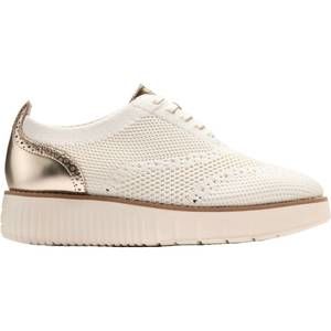NEW COLE HAAN women's grand city platform stitchlight oxford shoes in ivory knit